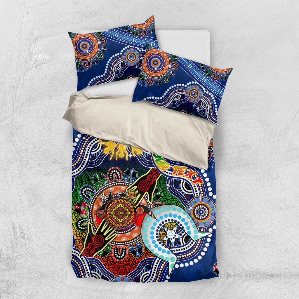 Custom NAIDOC Week 2024 West Coast Eagles Bedding Set Australia Aboriginal Dot Painting