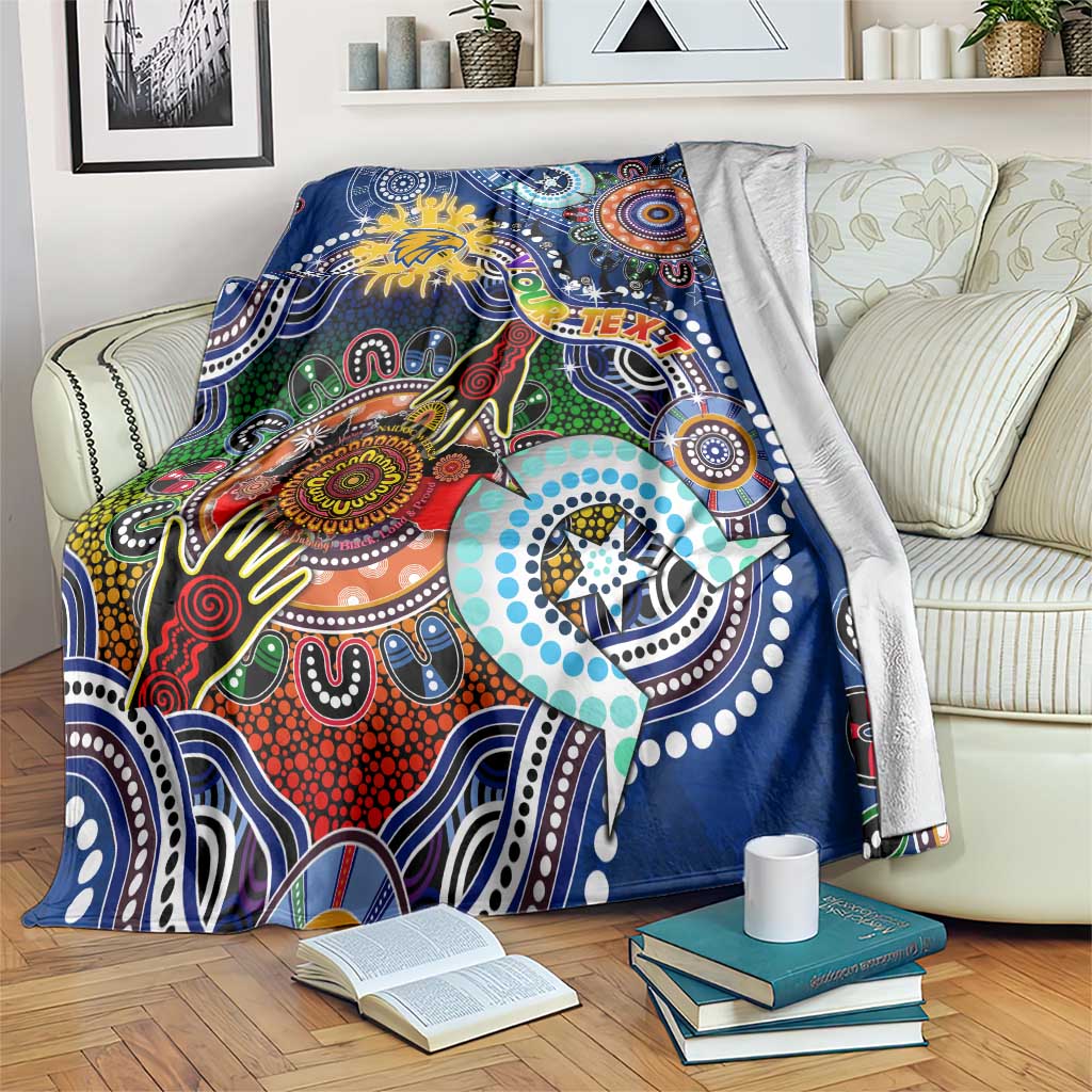 Custom NAIDOC Week 2024 West Coast Eagles Blanket Australia Aboriginal Dot Painting