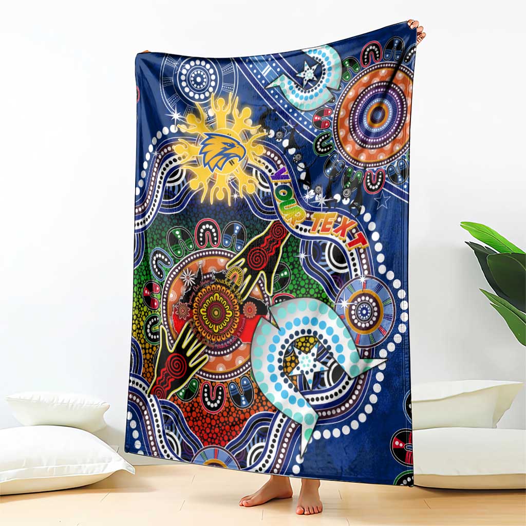 Custom NAIDOC Week 2024 West Coast Eagles Blanket Australia Aboriginal Dot Painting