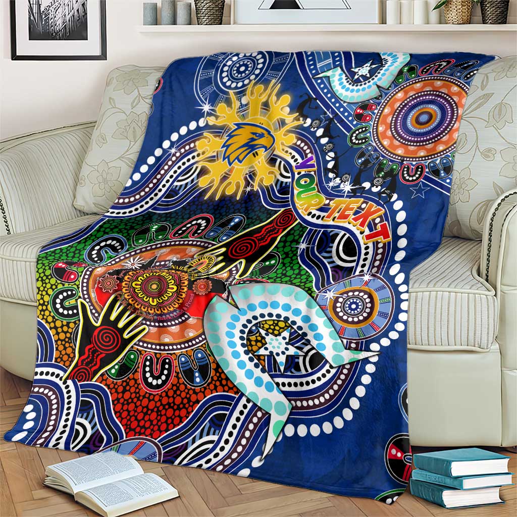 Custom NAIDOC Week 2024 West Coast Eagles Blanket Australia Aboriginal Dot Painting