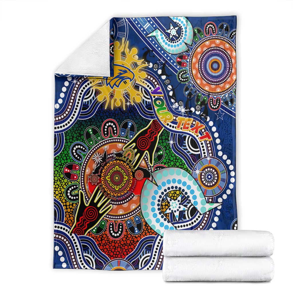 Custom NAIDOC Week 2024 West Coast Eagles Blanket Australia Aboriginal Dot Painting