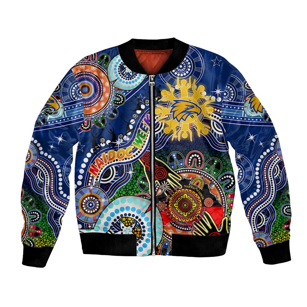 Custom NAIDOC Week 2024 West Coast Eagles Bomber Jacket Australia Aboriginal Dot Painting