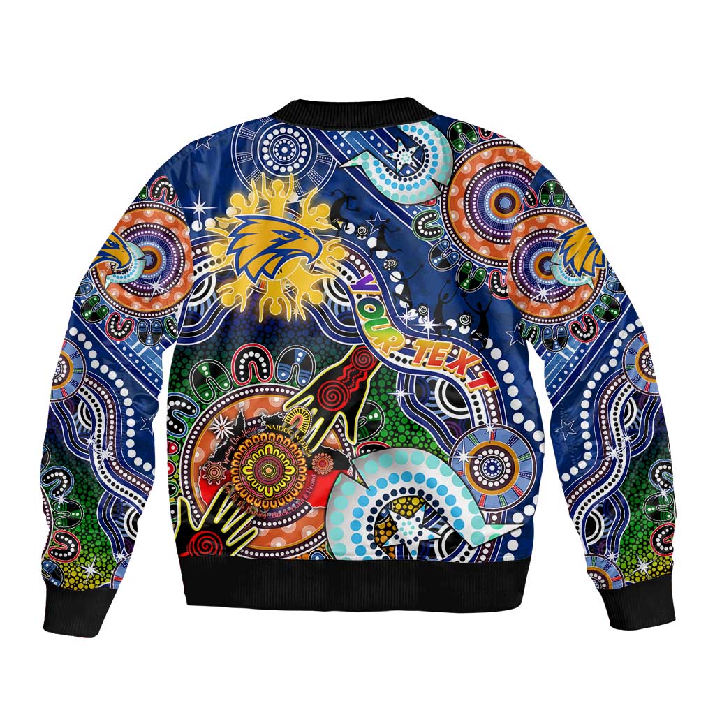 Custom NAIDOC Week 2024 West Coast Eagles Bomber Jacket Australia Aboriginal Dot Painting