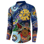 Custom NAIDOC Week 2024 West Coast Eagles Button Sweatshirt Australia Aboriginal Dot Painting