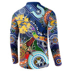 Custom NAIDOC Week 2024 West Coast Eagles Button Sweatshirt Australia Aboriginal Dot Painting