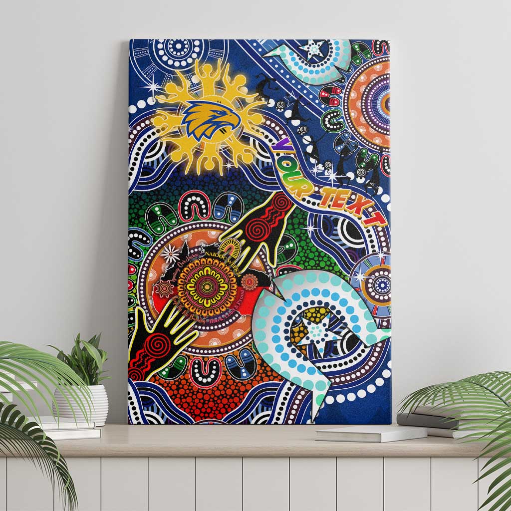 Custom NAIDOC Week 2024 West Coast Eagles Canvas Wall Art Australia Aboriginal Dot Painting