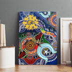 Custom NAIDOC Week 2024 West Coast Eagles Canvas Wall Art Australia Aboriginal Dot Painting