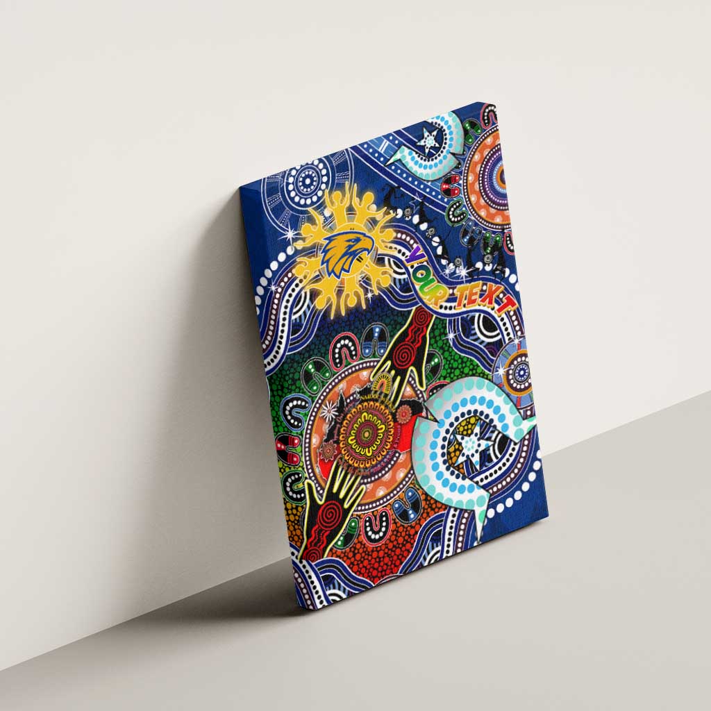 Custom NAIDOC Week 2024 West Coast Eagles Canvas Wall Art Australia Aboriginal Dot Painting