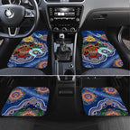 Custom NAIDOC Week 2024 West Coast Eagles Car Mats Australia Aboriginal Dot Painting