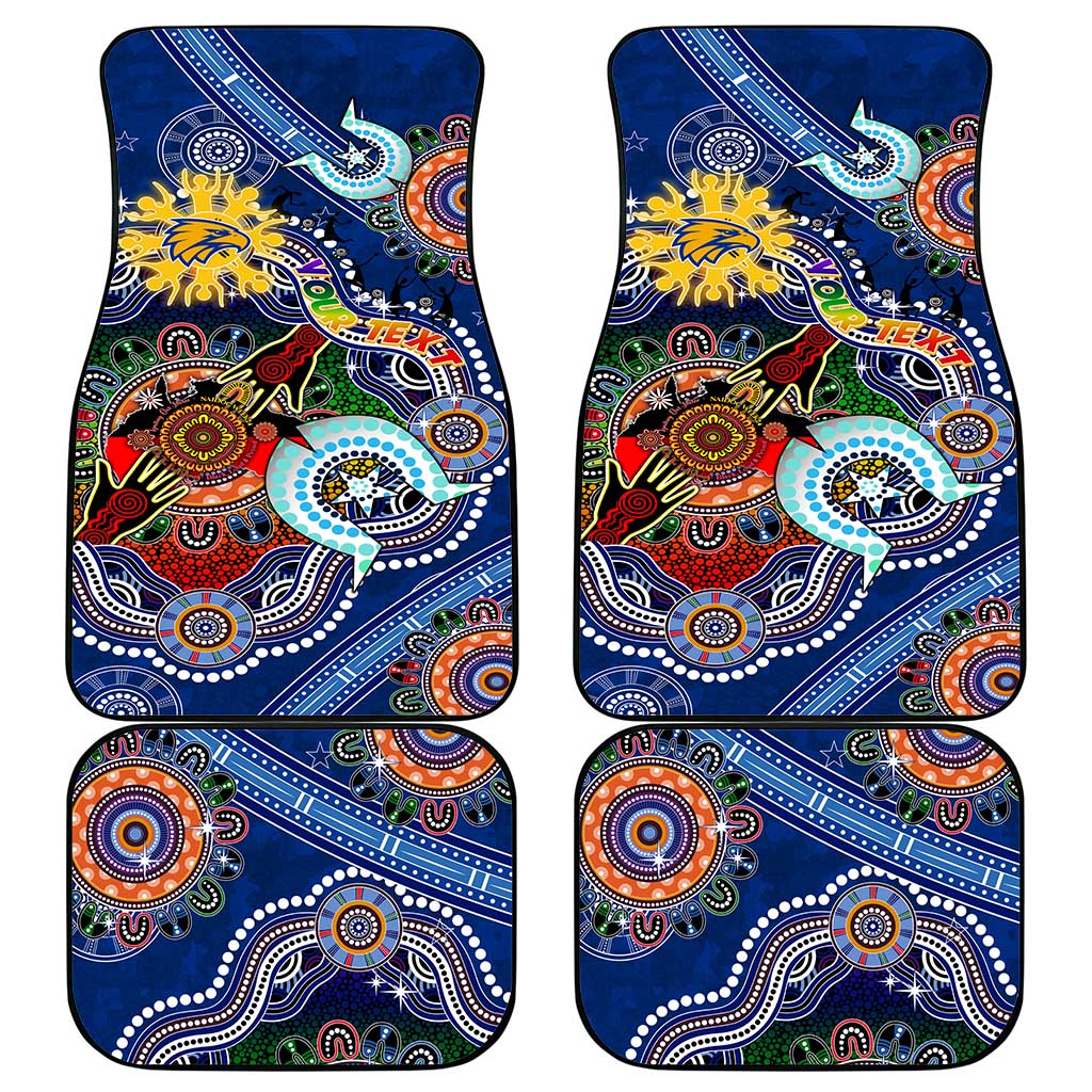 Custom NAIDOC Week 2024 West Coast Eagles Car Mats Australia Aboriginal Dot Painting