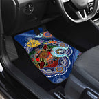 Custom NAIDOC Week 2024 West Coast Eagles Car Mats Australia Aboriginal Dot Painting