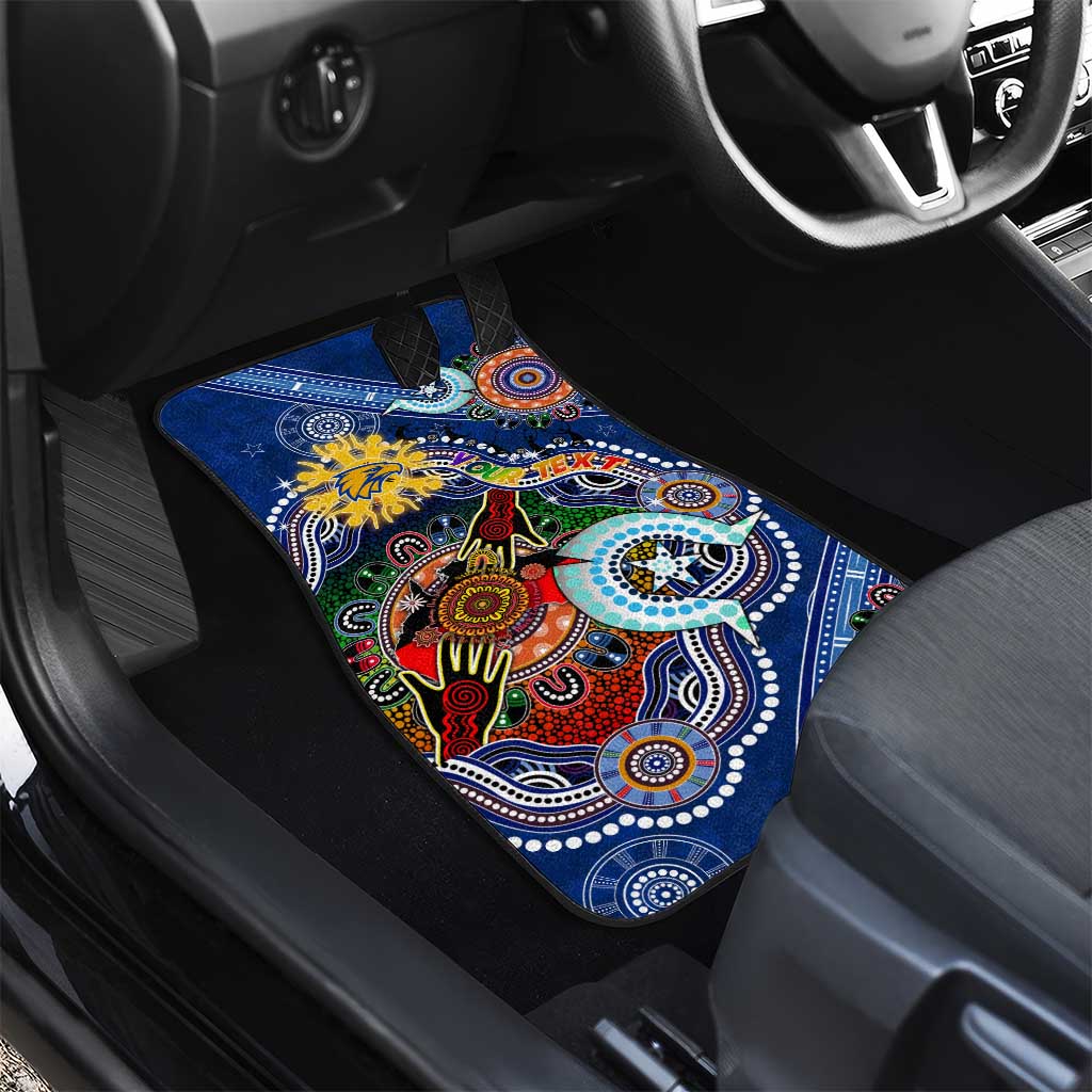Custom NAIDOC Week 2024 West Coast Eagles Car Mats Australia Aboriginal Dot Painting