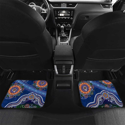 Custom NAIDOC Week 2024 West Coast Eagles Car Mats Australia Aboriginal Dot Painting