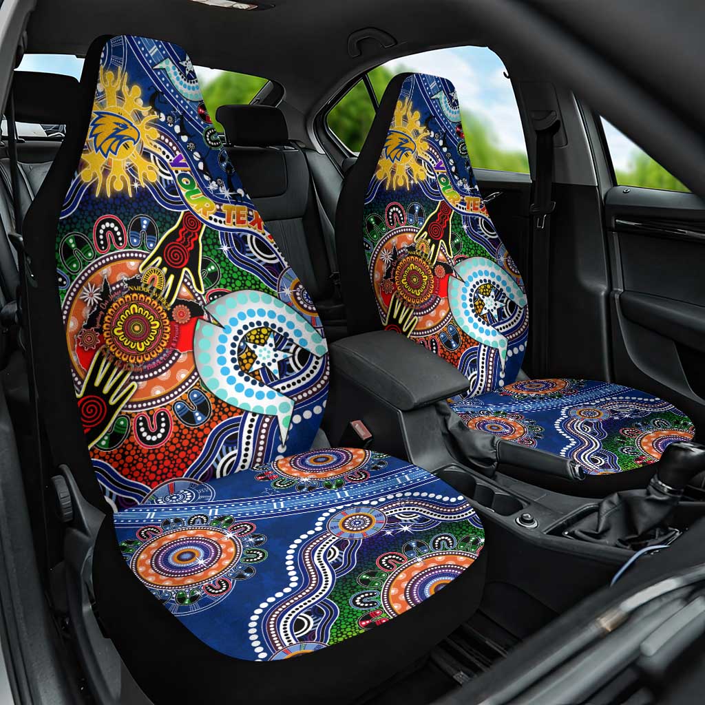 Custom NAIDOC Week 2024 West Coast Eagles Car Seat Cover Australia Aboriginal Dot Painting