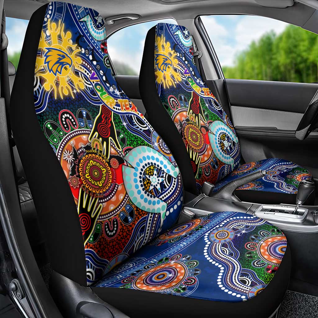 Custom NAIDOC Week 2024 West Coast Eagles Car Seat Cover Australia Aboriginal Dot Painting