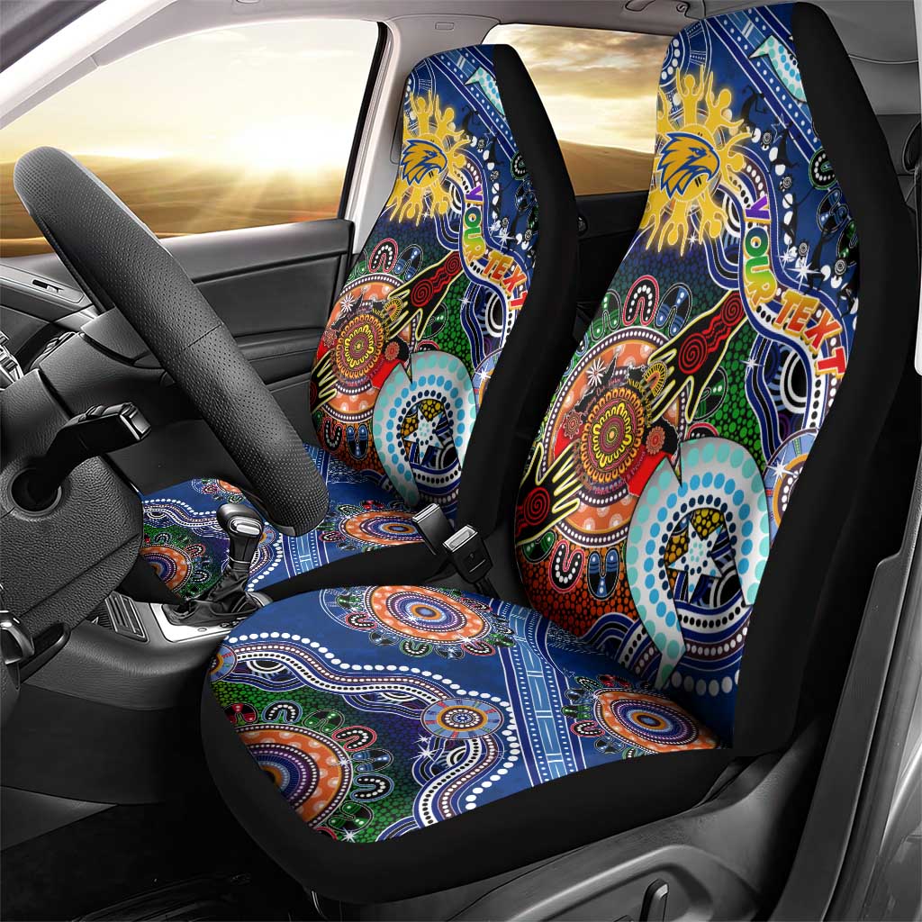 Custom NAIDOC Week 2024 West Coast Eagles Car Seat Cover Australia Aboriginal Dot Painting