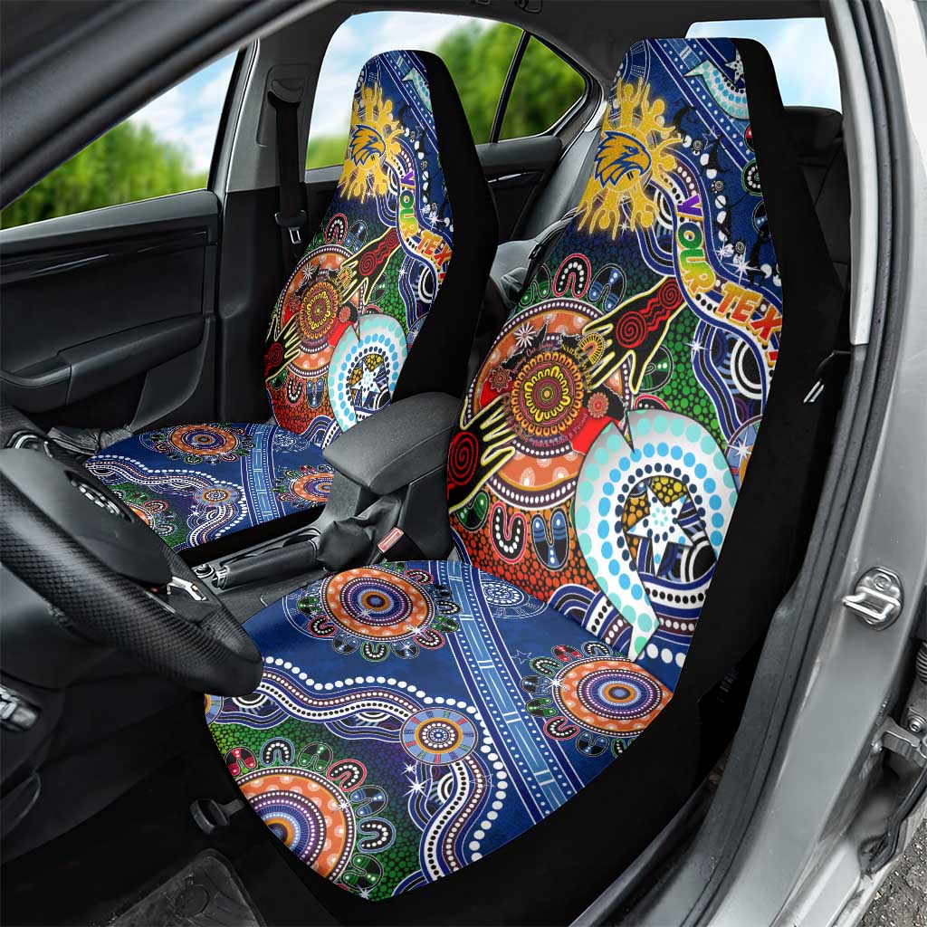 Custom NAIDOC Week 2024 West Coast Eagles Car Seat Cover Australia Aboriginal Dot Painting