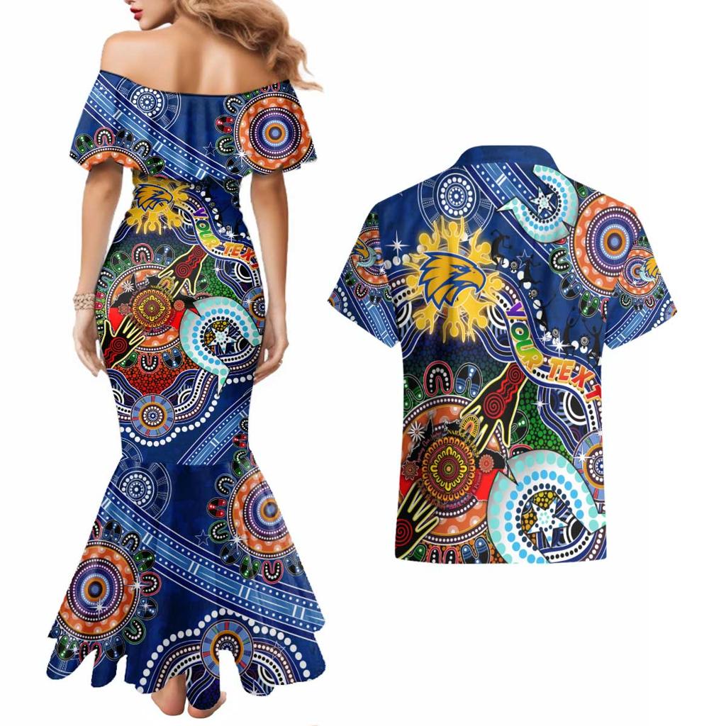Custom NAIDOC Week 2024 West Coast Eagles Couples Matching Mermaid Dress and Hawaiian Shirt Australia Aboriginal Dot Painting