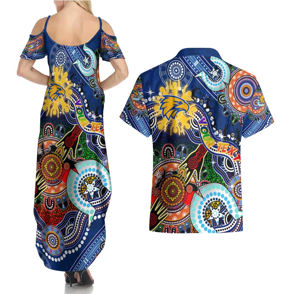 Custom NAIDOC Week 2024 West Coast Eagles Couples Matching Summer Maxi Dress and Hawaiian Shirt Australia Aboriginal Dot Painting