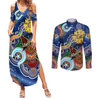 Custom NAIDOC Week 2024 West Coast Eagles Couples Matching Summer Maxi Dress and Long Sleeve Button Shirt Australia Aboriginal Dot Painting