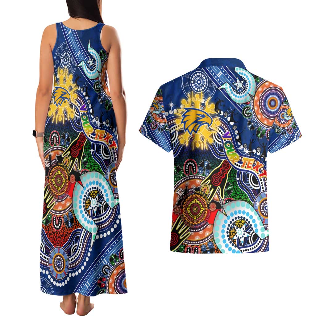 Custom NAIDOC Week 2024 West Coast Eagles Couples Matching Tank Maxi Dress and Hawaiian Shirt Australia Aboriginal Dot Painting