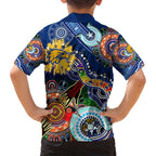 Custom NAIDOC Week 2024 West Coast Eagles Family Matching Long Sleeve Bodycon Dress and Hawaiian Shirt Australia Aboriginal Dot Painting