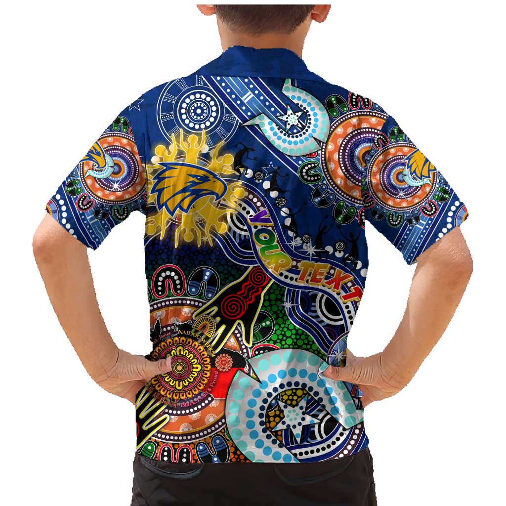 Custom NAIDOC Week 2024 West Coast Eagles Family Matching Mermaid Dress and Hawaiian Shirt Australia Aboriginal Dot Painting