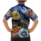 Custom NAIDOC Week 2024 West Coast Eagles Family Matching Mermaid Dress and Hawaiian Shirt Australia Aboriginal Dot Painting