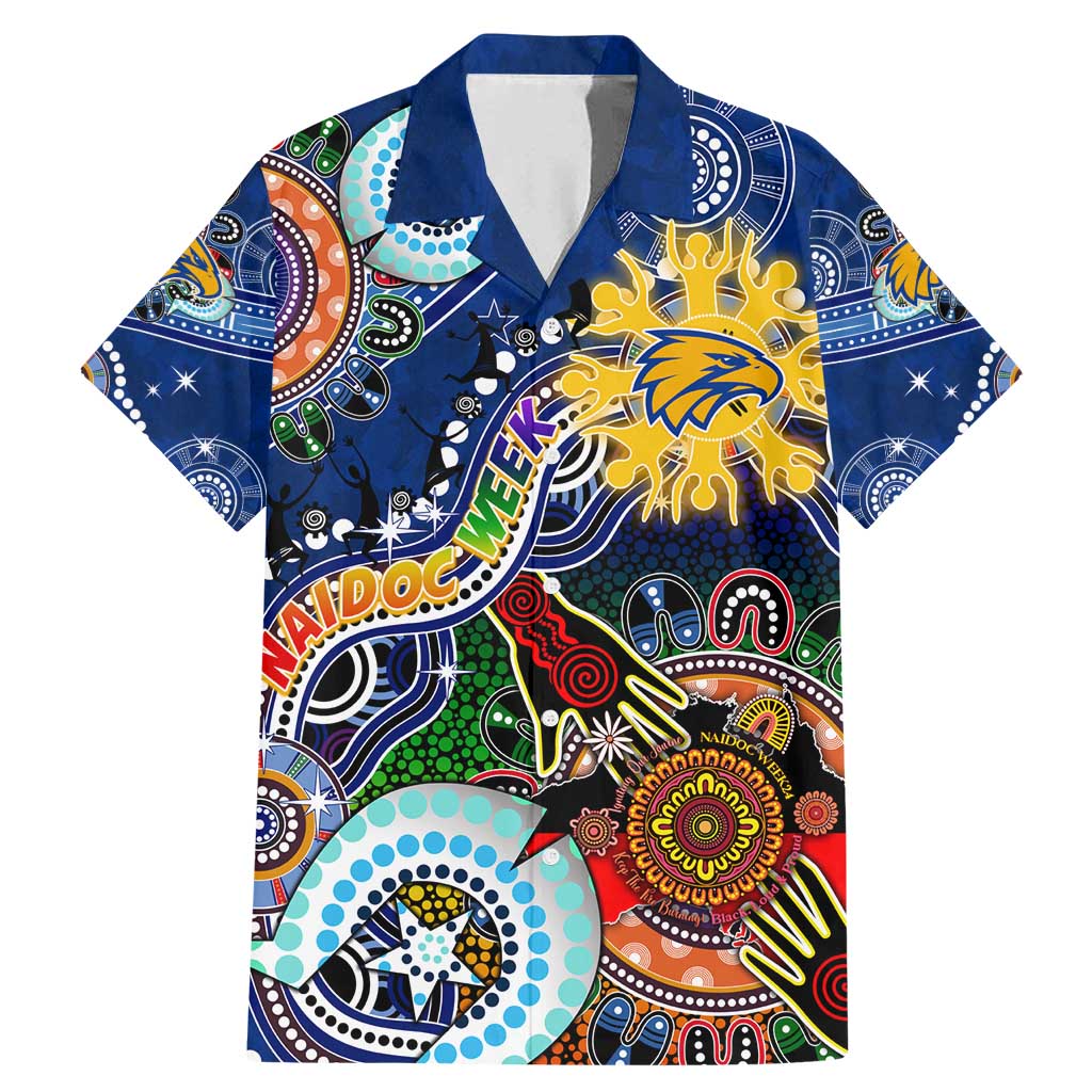 Custom NAIDOC Week 2024 West Coast Eagles Family Matching Mermaid Dress and Hawaiian Shirt Australia Aboriginal Dot Painting