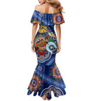 Custom NAIDOC Week 2024 West Coast Eagles Family Matching Mermaid Dress and Hawaiian Shirt Australia Aboriginal Dot Painting