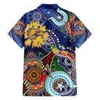 Custom NAIDOC Week 2024 West Coast Eagles Family Matching Off Shoulder Maxi Dress and Hawaiian Shirt Australia Aboriginal Dot Painting