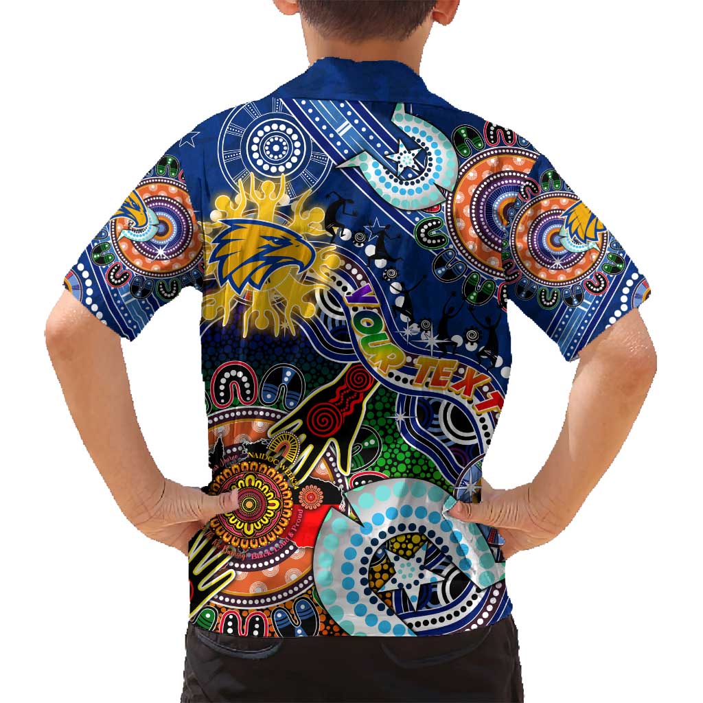 Custom NAIDOC Week 2024 West Coast Eagles Family Matching Summer Maxi Dress and Hawaiian Shirt Australia Aboriginal Dot Painting