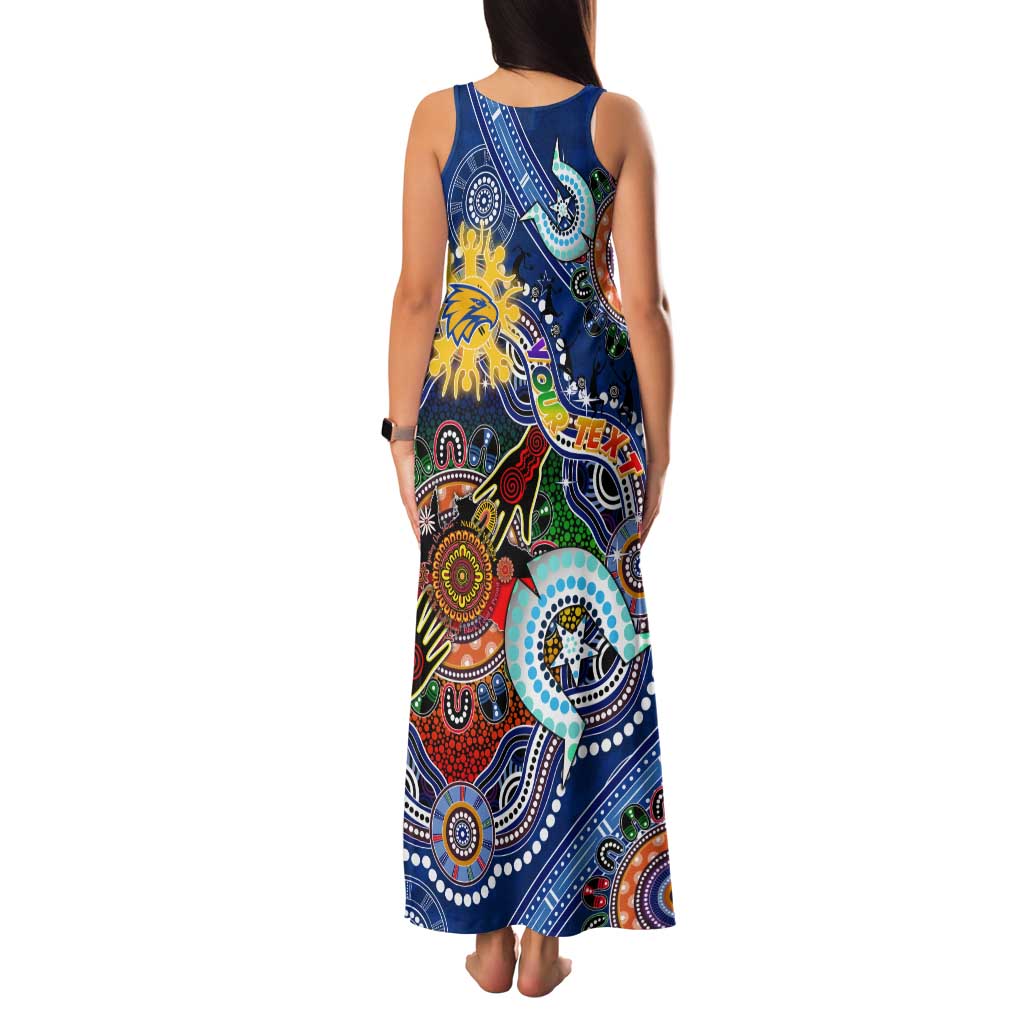 Custom NAIDOC Week 2024 West Coast Eagles Family Matching Tank Maxi Dress and Hawaiian Shirt Australia Aboriginal Dot Painting