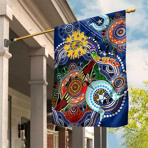 Custom NAIDOC Week 2024 West Coast Eagles Garden Flag Australia Aboriginal Dot Painting