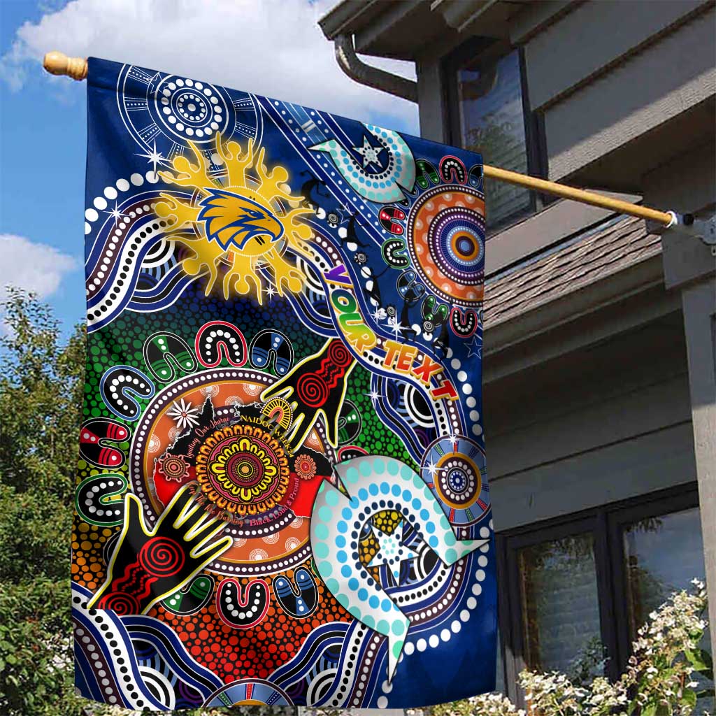 Custom NAIDOC Week 2024 West Coast Eagles Garden Flag Australia Aboriginal Dot Painting