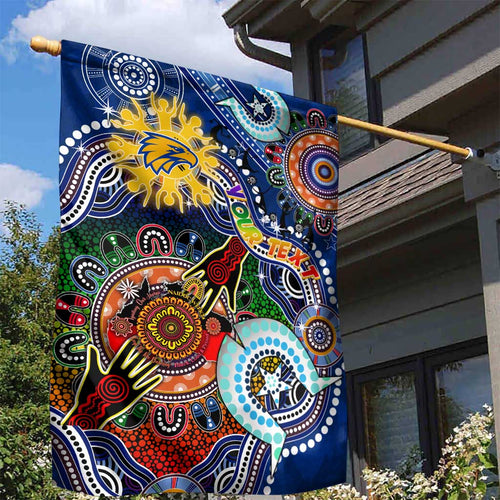 Custom NAIDOC Week 2024 West Coast Eagles Garden Flag Australia Aboriginal Dot Painting