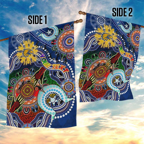 Custom NAIDOC Week 2024 West Coast Eagles Garden Flag Australia Aboriginal Dot Painting