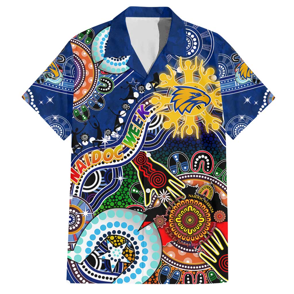 Custom NAIDOC Week 2024 West Coast Eagles Hawaiian Shirt Australia Aboriginal Dot Painting