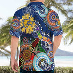 Custom NAIDOC Week 2024 West Coast Eagles Hawaiian Shirt Australia Aboriginal Dot Painting