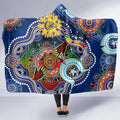 Custom NAIDOC Week 2024 West Coast Eagles Hooded Blanket Australia Aboriginal Dot Painting