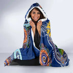 Custom NAIDOC Week 2024 West Coast Eagles Hooded Blanket Australia Aboriginal Dot Painting