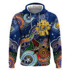 Custom NAIDOC Week 2024 West Coast Eagles Hoodie Australia Aboriginal Dot Painting