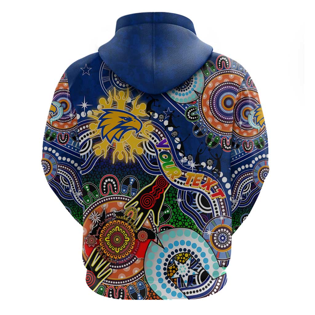Custom NAIDOC Week 2024 West Coast Eagles Hoodie Australia Aboriginal Dot Painting