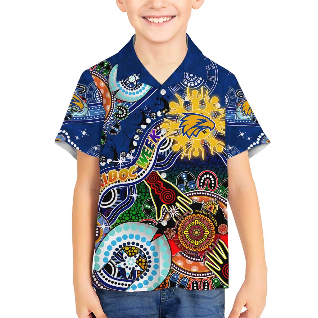 Custom NAIDOC Week 2024 West Coast Eagles Kid Hawaiian Shirt Australia Aboriginal Dot Painting