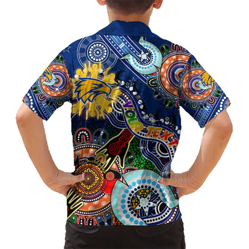 Custom NAIDOC Week 2024 West Coast Eagles Kid Hawaiian Shirt Australia Aboriginal Dot Painting