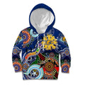 Custom NAIDOC Week 2024 West Coast Eagles Kid Hoodie Australia Aboriginal Dot Painting