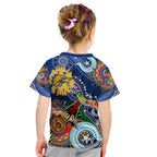 Custom NAIDOC Week 2024 West Coast Eagles Kid T Shirt Australia Aboriginal Dot Painting