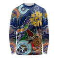 Custom NAIDOC Week 2024 West Coast Eagles Long Sleeve Shirt Australia Aboriginal Dot Painting