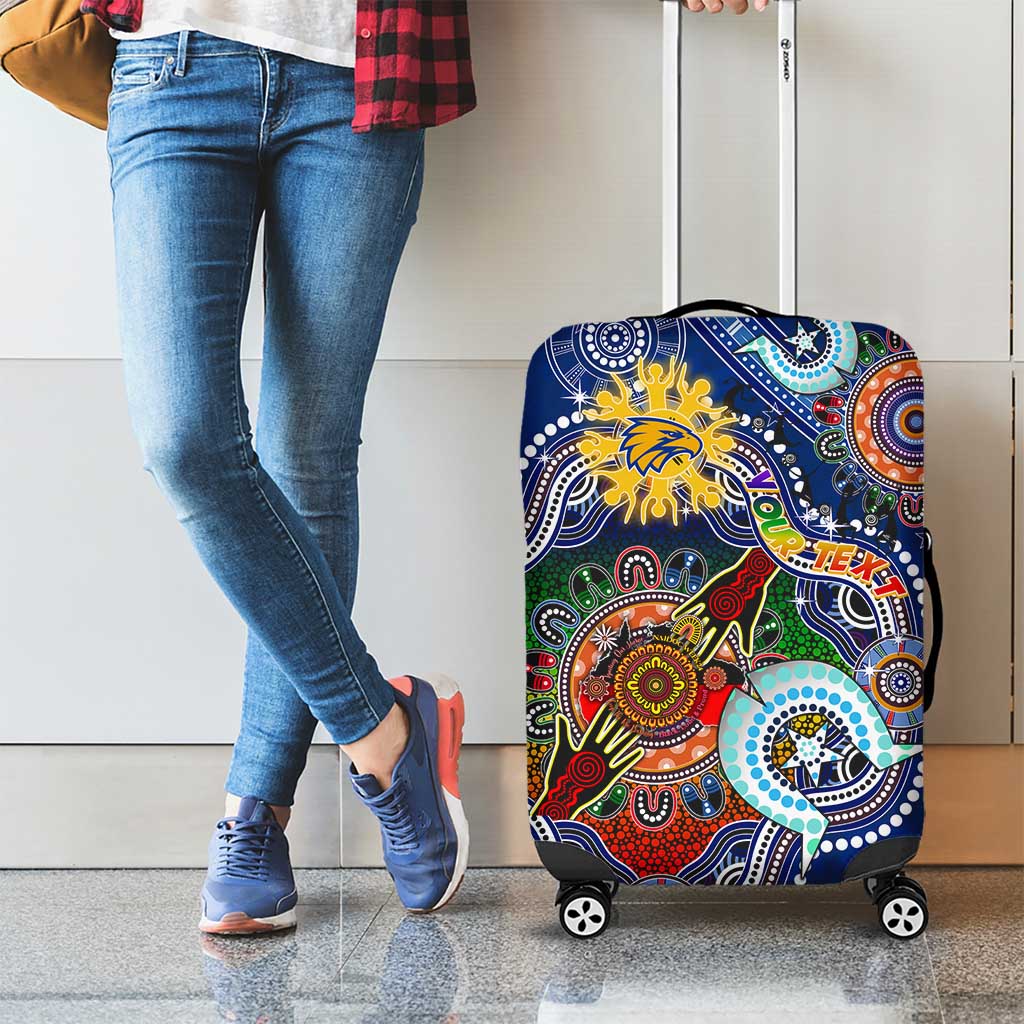 Custom NAIDOC Week 2024 West Coast Eagles Luggage Cover Australia Aboriginal Dot Painting