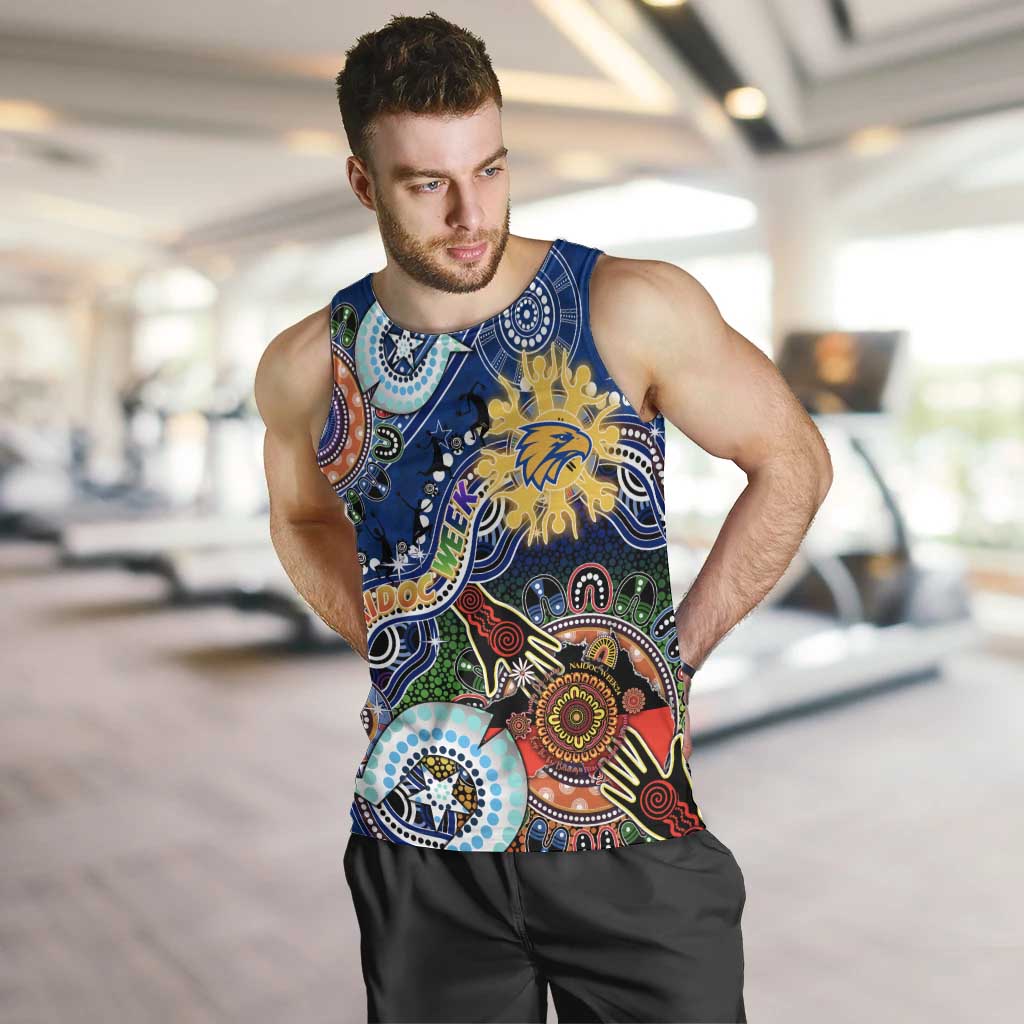 Custom NAIDOC Week 2024 West Coast Eagles Men Tank Top Australia Aboriginal Dot Painting